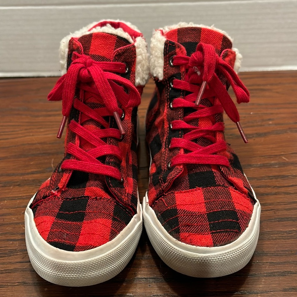 Buffalo Check High Top Sneakers
